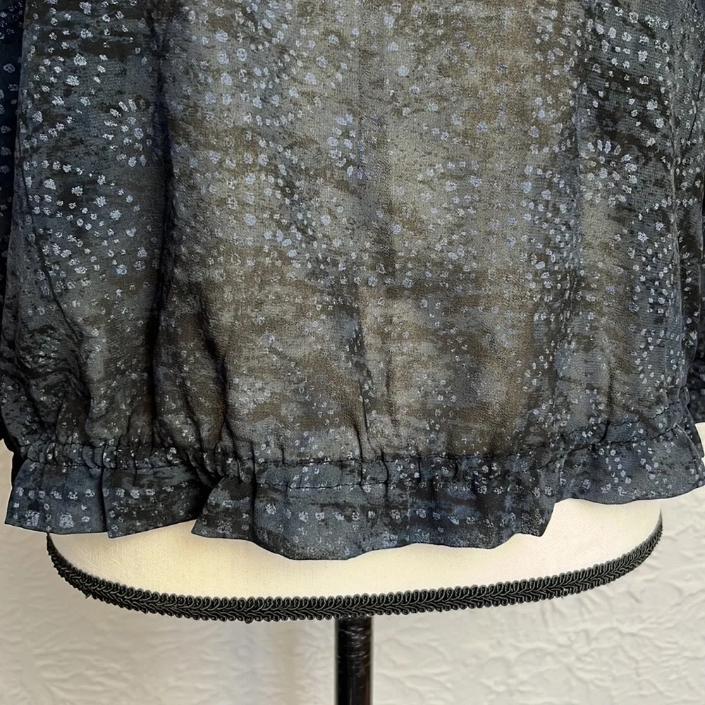Maurices Sheer Square Neck 3/4 Sleeve Blouse